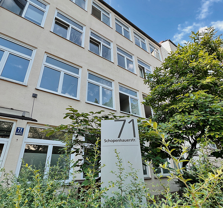 Entrance to Base42 Coworking Space in Munich Schwabing